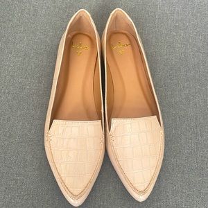 Lulu’s pink leather loafers - brand new!